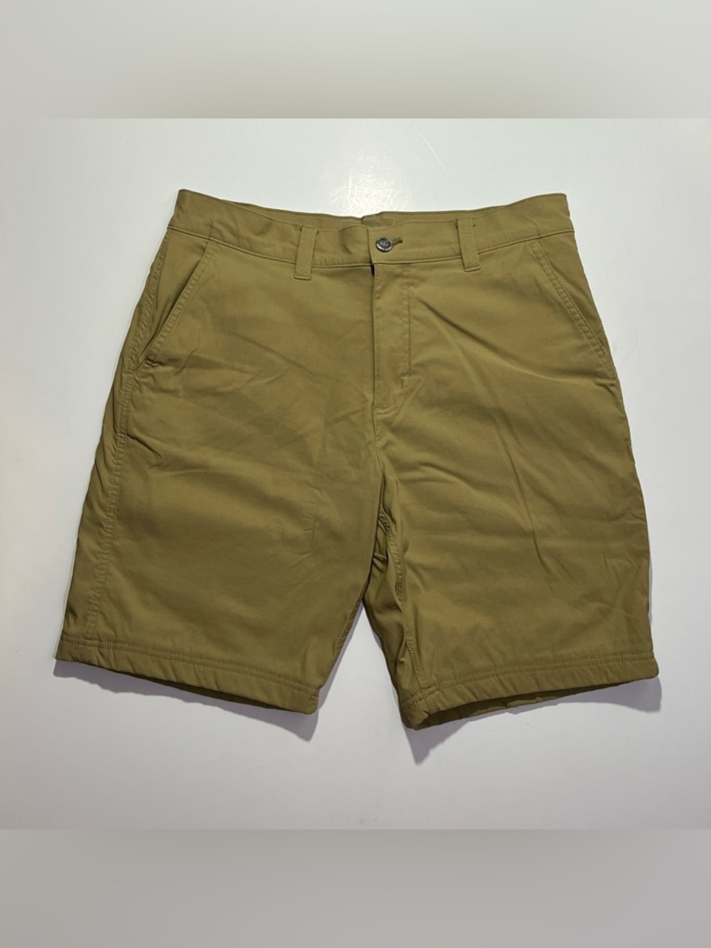 Men’s Eddie Bauer Travex Fleece Lined Khaki Shorts, Size 34, Inseam 9”